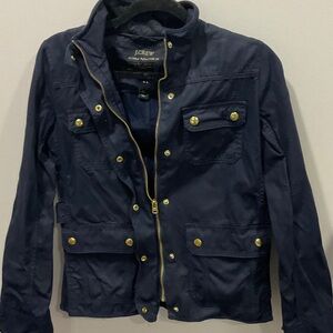 J. Crew Dark Blue Jacket with Metallic Buttons XS